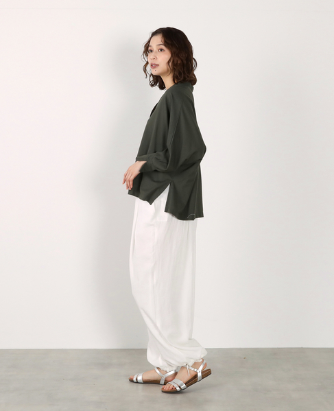【LOURMARIN】Vネックドルマンカーデ 詳細画像 カーキ 5