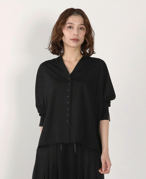 【LOURMARIN】Vネックドルマンカーデ 詳細画像 ブラック 1