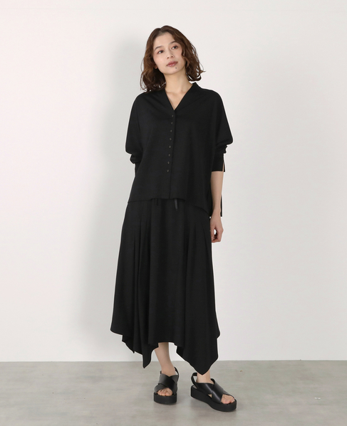 【LOURMARIN】Vネックドルマンカーデ 詳細画像 ブラック 4