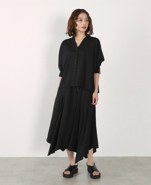 【LOURMARIN】Vネックドルマンカーデ 詳細画像 ブラック 5