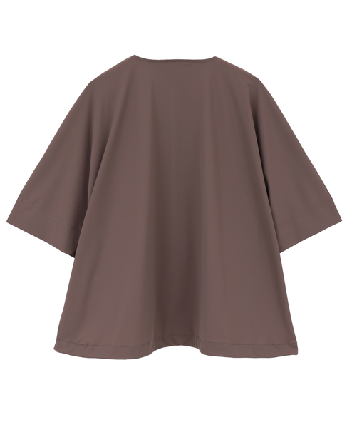 【Allease/オールイーズ】ハーフスリーブジップ 詳細画像 ブラウン 2