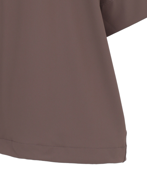 【Allease/オールイーズ】ハーフスリーブジップ 詳細画像 ブラウン 5