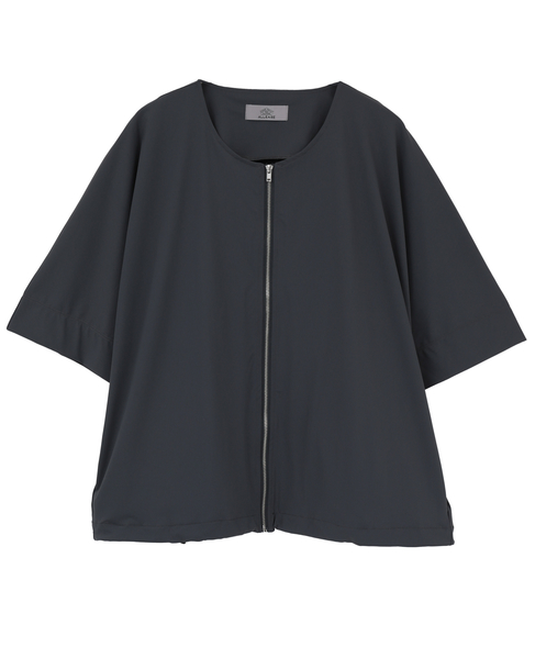 【Allease/オールイーズ】ハーフスリーブジップ 詳細画像 チャコールグレー 1