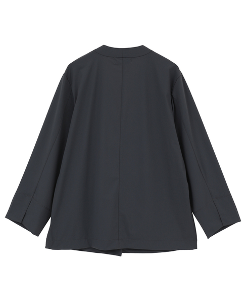 【Allease/オールイーズ】ノーカラージャケット 詳細画像 チャコールグレー 2