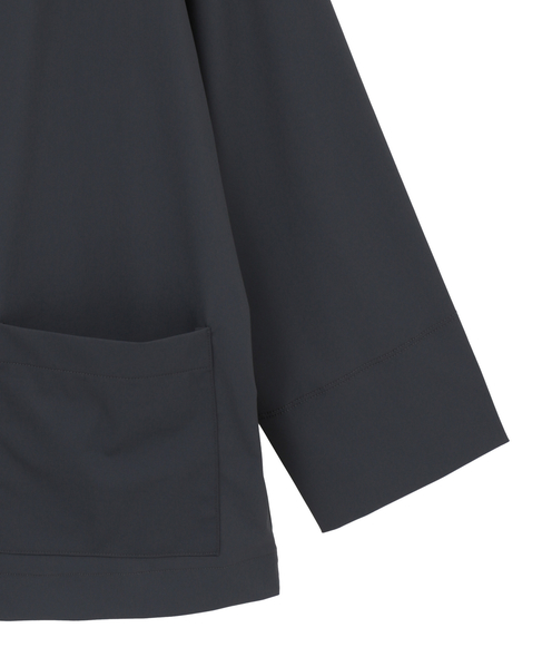 【Allease/オールイーズ】ノーカラージャケット 詳細画像 チャコールグレー 4