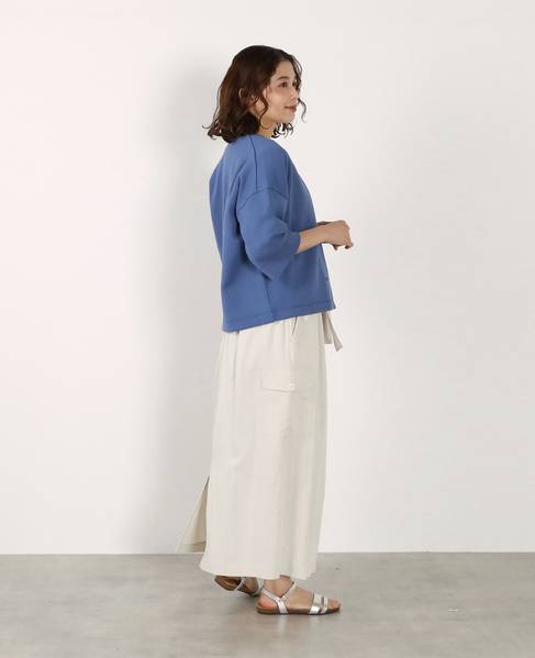 ダブル6分袖カーディガン 詳細画像 ブルー 10