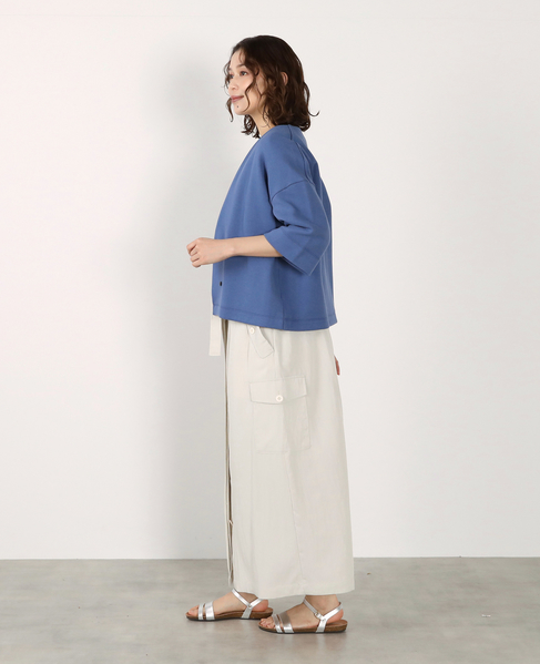 ダブル6分袖カーディガン 詳細画像 ブルー 6