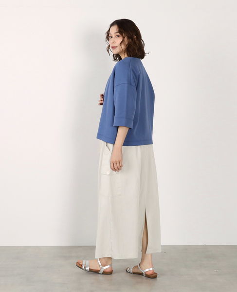 ダブル6分袖カーディガン 詳細画像 ブルー 7