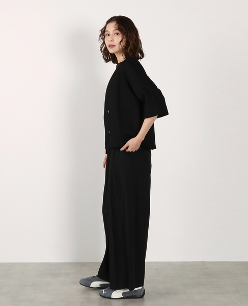 ダブル6分袖カーディガン 詳細画像 ブラック 6