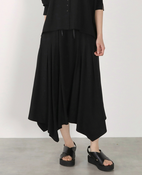 【LOURMARIN】ハンカチーフヘムスカート 詳細画像 ブラック 1