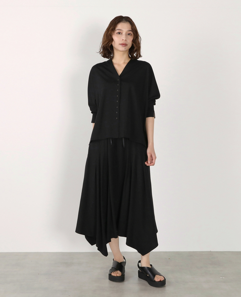 【LOURMARIN】ハンカチーフヘムスカート 詳細画像 ブラック 2