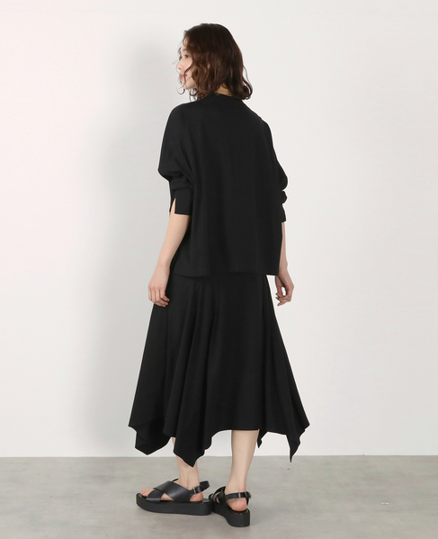 【LOURMARIN】ハンカチーフヘムスカート 詳細画像 ブラック 7