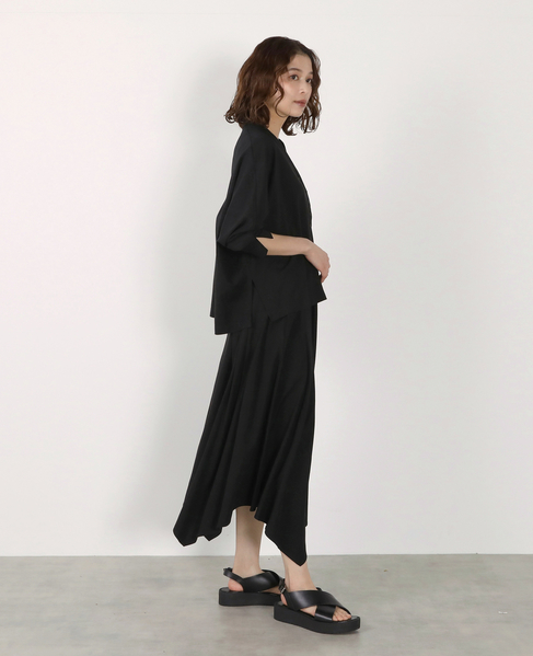 【LOURMARIN】ハンカチーフヘムスカート 詳細画像 ブラック 9