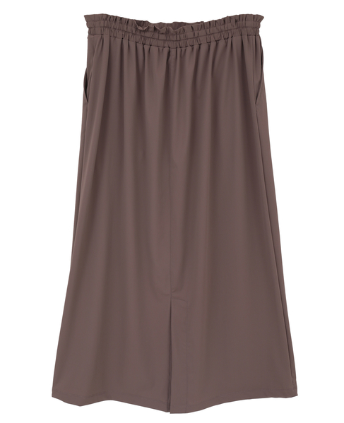 【Allease/オールイーズ】イージーロングスカート 詳細画像 ブラウン 2