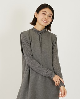 ボトルネックプルオーバー