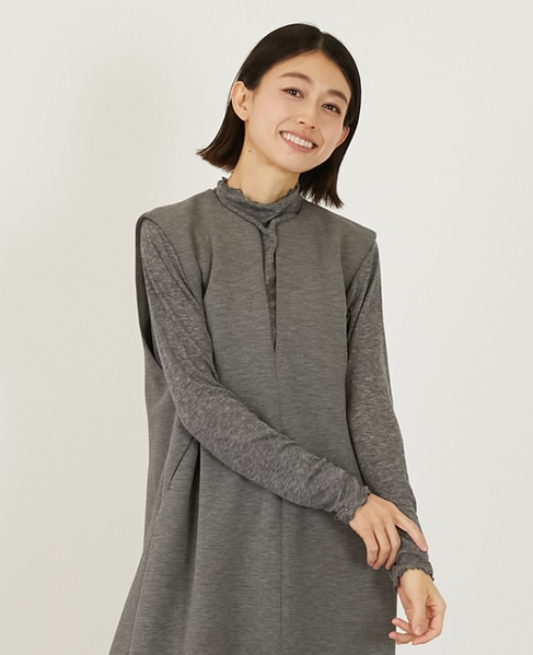 ボトルネックプルオーバー 詳細画像 トップグレー 1