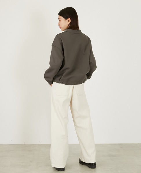 【LOURMARIN】裾ドロストプルオーバー 詳細画像 チャコールグレー 5