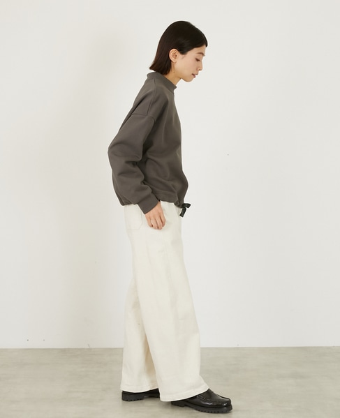 【LOURMARIN】裾ドロストプルオーバー 詳細画像 チャコールグレー 7