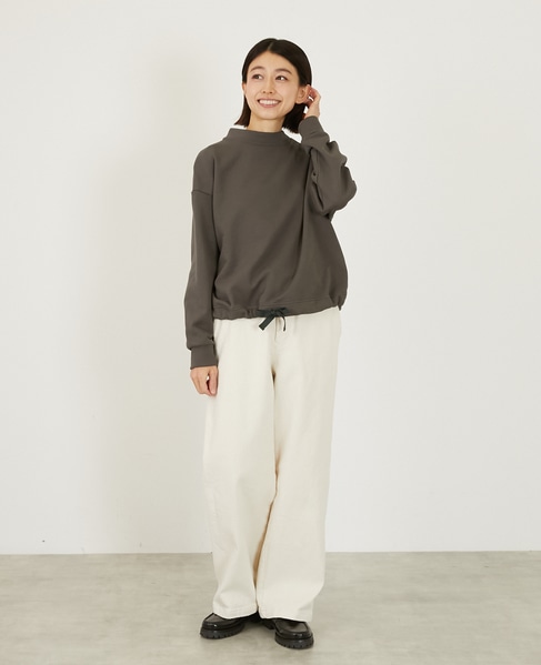 【LOURMARIN】裾ドロストプルオーバー 詳細画像 チャコールグレー 9