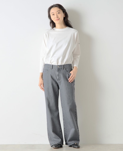 《定番》ラウンドヘムロングスリーブTシャツ 詳細画像 オフホワイト 2