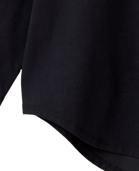 《定番》ラウンドヘムロングスリーブTシャツ 詳細画像 ブラック 8