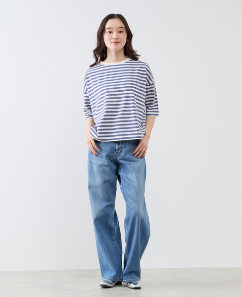 リラックス5分袖Tシャツ 詳細画像 ブルー 4