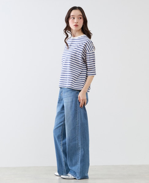 リラックス5分袖Tシャツ 詳細画像 ブルー 5