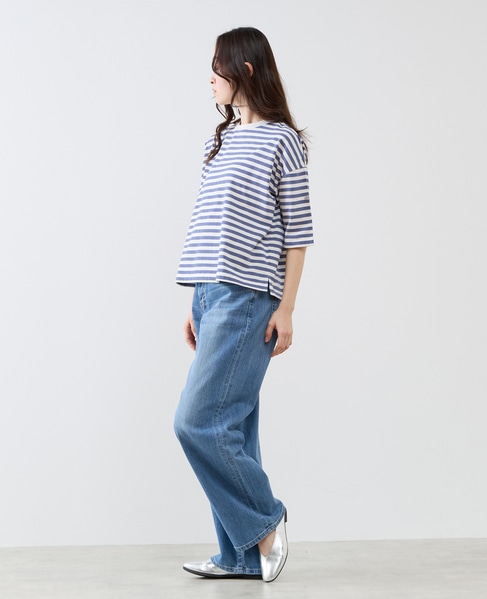 リラックス5分袖Tシャツ 詳細画像 ブルー 6