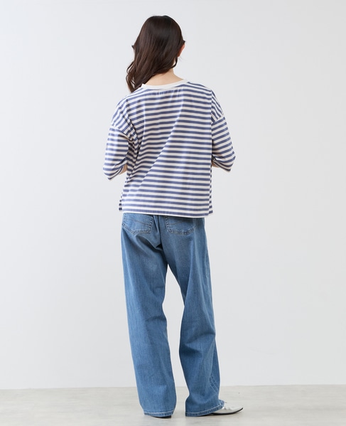 リラックス5分袖Tシャツ 詳細画像 ブルー 7