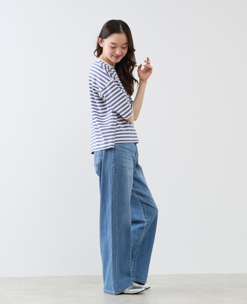 リラックス5分袖Tシャツ 詳細画像 ブルー 8