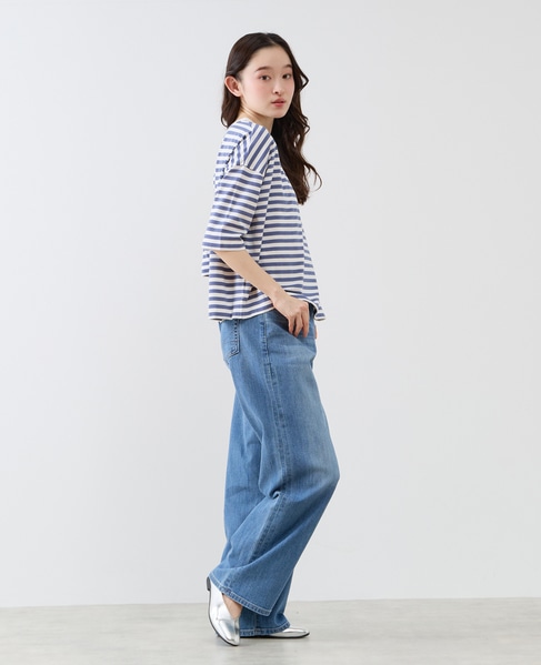 リラックス5分袖Tシャツ 詳細画像 ブルー 9