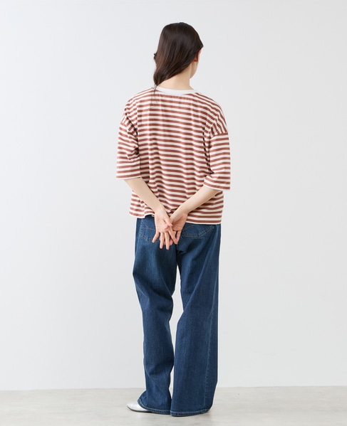 リラックス5分袖Tシャツ 詳細画像 ブラウン 7