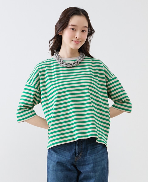 リラックス5分袖Tシャツ 詳細画像 グリーン 1