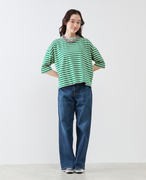 リラックス5分袖Tシャツ 詳細画像 グリーン 2