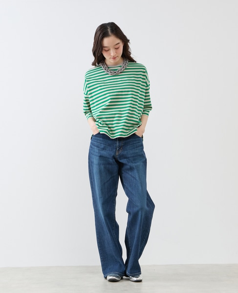 リラックス5分袖Tシャツ 詳細画像 グリーン 4