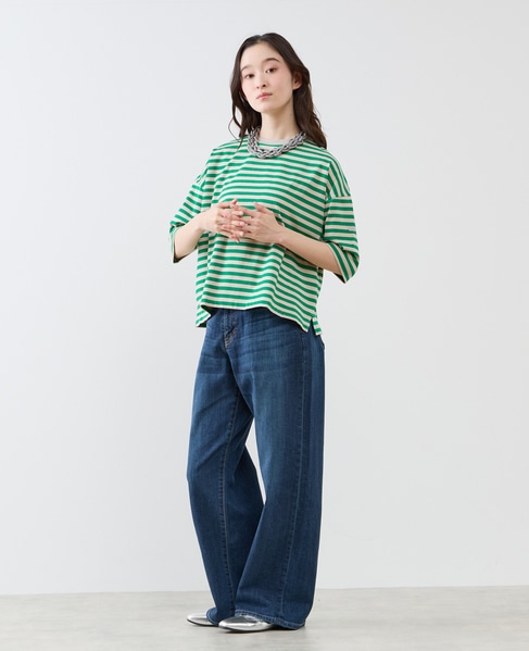 リラックス5分袖Tシャツ 詳細画像 グリーン 5