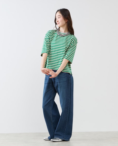 リラックス5分袖Tシャツ 詳細画像 グリーン 6