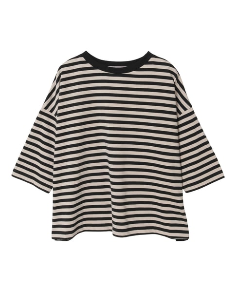 リラックス5分袖Tシャツ 詳細画像 ブラック 4