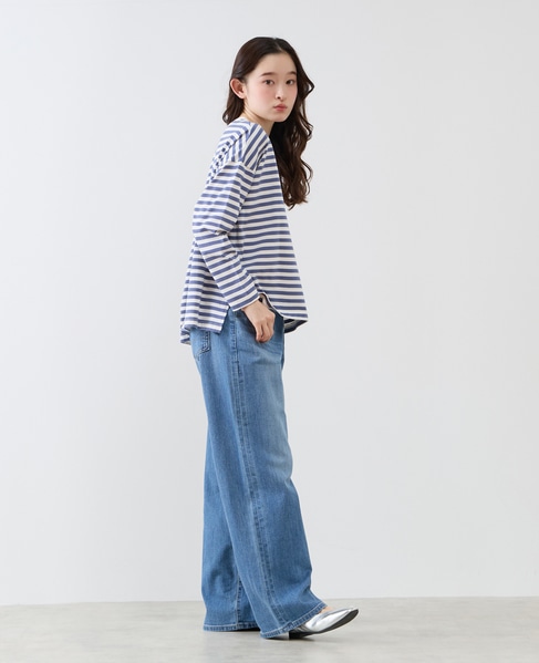 リラックス長袖Tシャツ 詳細画像 ブルー 10