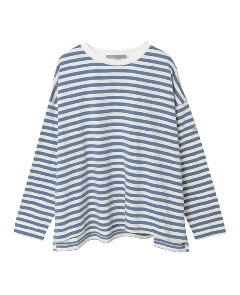 リラックス長袖Tシャツ 詳細画像 ブルー 11