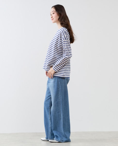 リラックス長袖Tシャツ 詳細画像 ブルー 5