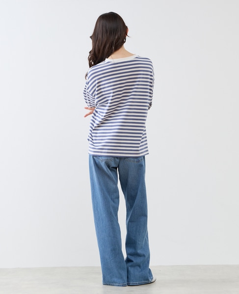 リラックス長袖Tシャツ 詳細画像 ブルー 7