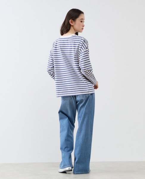 リラックス長袖Tシャツ 詳細画像 ブルー 8