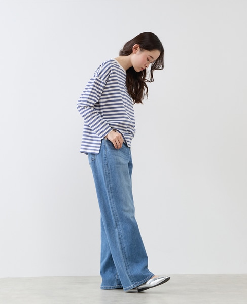 リラックス長袖Tシャツ 詳細画像 ブルー 9