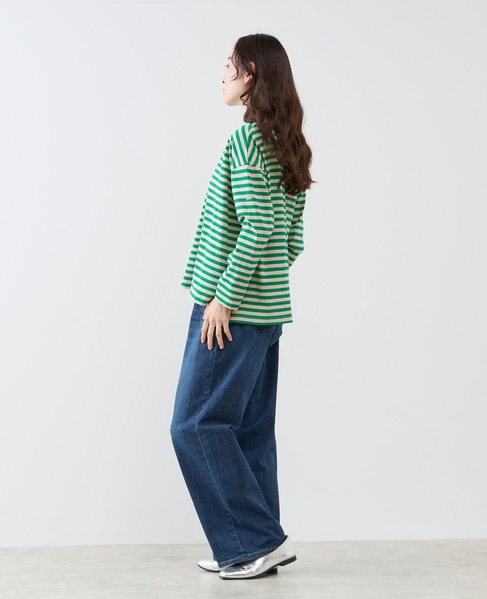 リラックス長袖Tシャツ 詳細画像 グリーン 7