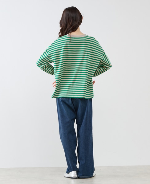リラックス長袖Tシャツ 詳細画像 グリーン 8