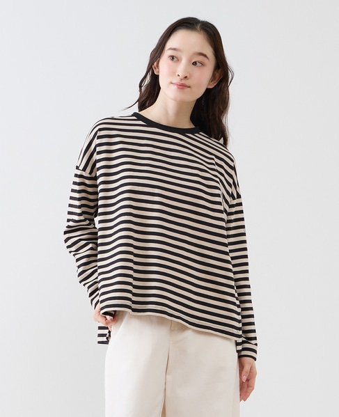 リラックス長袖Tシャツ 詳細画像 ブラック 1