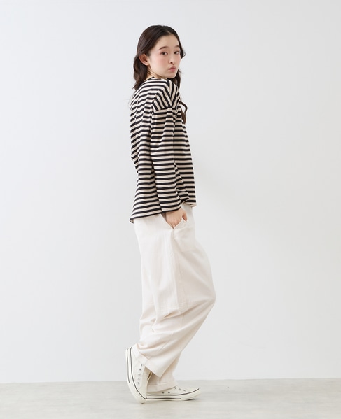 リラックス長袖Tシャツ 詳細画像 ブラック 10