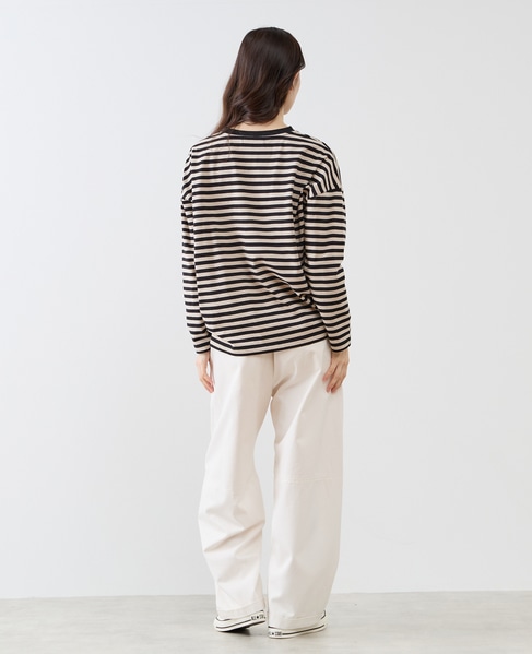 リラックス長袖Tシャツ 詳細画像 ブラック 8