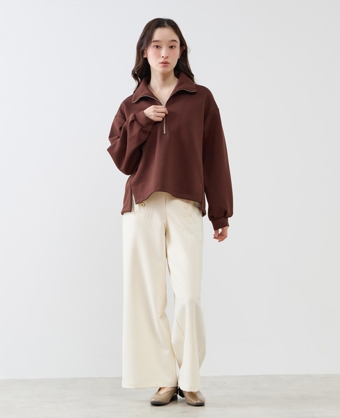 【LOURMARIN】ハーフジッププルオーバー 詳細画像 ブラウン 2